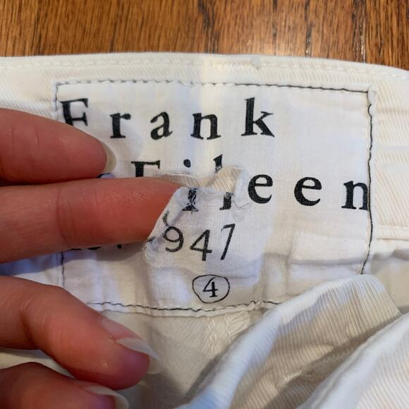 Frank & Eileen Wicklow Cotton Pant Trousers MSRP $288 | Off White | Size 4 - Picture 8 of 10